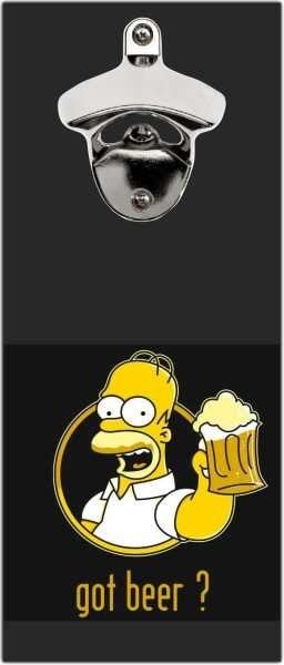 Abridor De Garrafa Magnético Com Ímã Parede Cerveja Bar Churrasco Desenho Simpsons Homer - 1