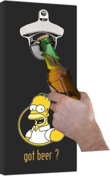 Abridor De Garrafa Magnético Com Ímã Parede Cerveja Bar Churrasco Desenho Simpsons Homer - 2