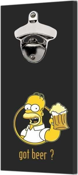 Abridor De Garrafa Magnético Com Ímã Parede Cerveja Bar Churrasco Desenho Simpsons Homer - 3