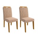 Ver imagem 3 de Conjunto Sala de Jantar Mesa Adele 130x80 cm e 4 Cadeiras Paola Cimol Madeira/Off White/Nature/Nude