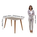 Ver imagem 6 de Conjunto Sala de Jantar Mesa Adele 130x80 cm e 4 Cadeiras Paola Cimol Madeira/Off White/Nature/Nude