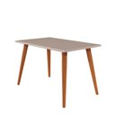 Ver imagem 2 de Conjunto Sala de Jantar Mesa Adele 130x80 cm e 4 Cadeiras Paola Cimol Madeira/Off White/Nature/Nude