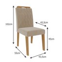 Ver imagem 7 de Conjunto Sala de Jantar Mesa Adele 130x80 cm e 4 Cadeiras Paola Cimol Madeira/Off White/Nature/Nude