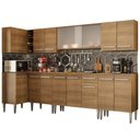 Ver imagem 2 de Cozinha Completa de Canto Madesa Emilly Jazz com Armário Vidro e Balcão Rustic Cor:Rustic