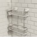 Ver imagem 2 de Porta Shampoo Duplo - Linha Premium Decotec Branco