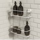 Ver imagem 1 de Porta Shampoo Duplo - Linha Premium Decotec Branco