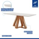 Ver imagem 5 de Mesa Kyra 170CMX90CM 6 Cadeiras Arizona Tampo Smart Plus Vidro Off White