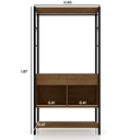Ver imagem 4 de Guarda Roupa Closet Paris Preto Nature Artfamol Móveis