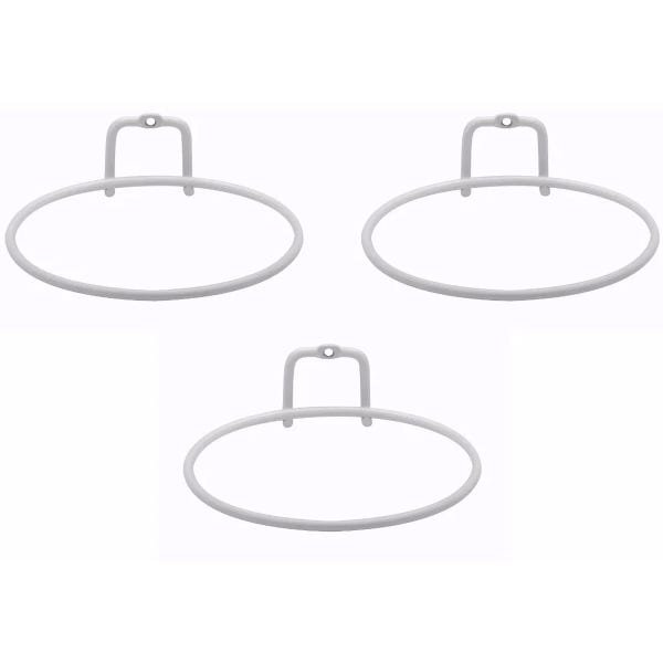 3 Suportes Aço Epóxi Para Vaso Médio De Flor Jardim Parede - 2