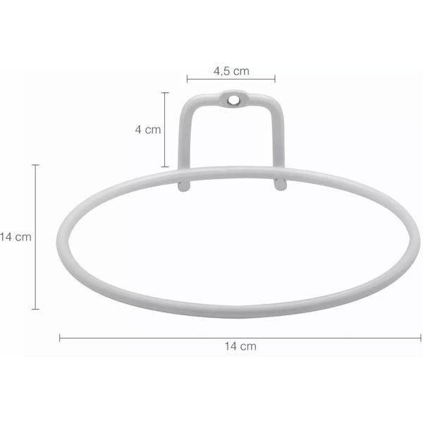 3 Suportes Aço Epóxi Para Vaso Médio De Flor Jardim Parede - 5