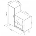 Ver imagem 4 de Armário de Cozinha Melissa 1 Porta Espaço para Forno e Micro-ondas com Fruteira Branco - Panorama Mó