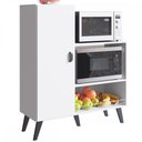 Ver imagem 2 de Armário de Cozinha Melissa 1 Porta Espaço para Forno e Micro-ondas com Fruteira Branco - Panorama Mó