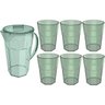 Conjunto Jarra De Suco 1,8 Litros E 6 Copos 400ml Para Servir Verde Menta - 1