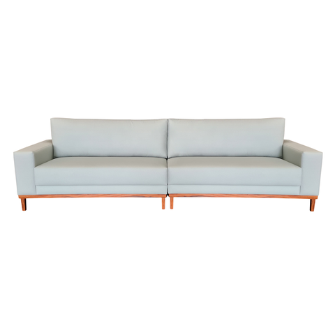 Sofá Arménia | Base Madeira & Tecido Acquablock Impermeável | Bipartido | 4 Lugares | 300cm | Cinza