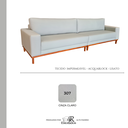 Ver imagem 4 de Sofá Arménia | Base Madeira & Tecido Acquablock Impermeável | Bipartido | 4 Lugares | 300cm | Cinza