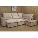 Ver imagem 2 de Sofá Canto Retrátil Reclinável Rosa Claro 508 Barcelona