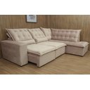 Ver imagem 1 de Sofá Canto Retrátil Reclinável Rosa Claro 508 Barcelona