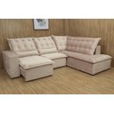 Ver imagem 3 de Sofá Canto Retrátil Reclinável Rosa Claro 508 Barcelona