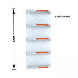Gondola Parede 170 Fit Ate 4 Metros 1 Canto Branco 25b Pe Laranja - 4