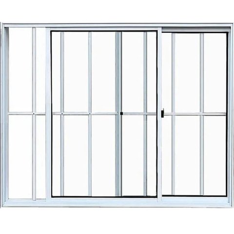Vitro de Aluminio 2 Folhas com Grade Linha Leve:1,00 X 1,20/branco
