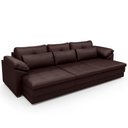 Ver imagem 1 de Sofá Retrátil para Sala de Estar 3 Lugares 257cm Riza S03 Couro Caramelo - Lyam Decor