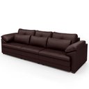Ver imagem 7 de Sofá Retrátil para Sala de Estar 3 Lugares 257cm Riza S03 Couro Caramelo - Lyam Decor