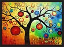 Ver imagem 6 de Quadro Decorativo Árvore Abstrato Linhas Arte Modernas Salas Decorações Recepção Com Moldura
