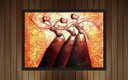 Ver imagem 1 de Quadro Decorativo Abstrato Linhas Arte Modernas Salas Decorações Recepção Interiores Com Moldura