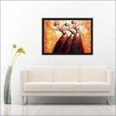 Ver imagem 4 de Quadro Decorativo Abstrato Linhas Arte Modernas Salas Decorações Recepção Interiores Com Moldura