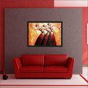 Ver imagem 3 de Quadro Decorativo Abstrato Linhas Arte Modernas Salas Decorações Recepção Interiores Com Moldura