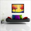 Ver imagem 4 de Quadro Decorativo Abstrato Linhas Arte Modernas Recepção Escritórios Consultórios Salas Com Moldura