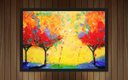 Ver imagem 1 de Quadro Decorativo Abstrato Linhas Arte Modernas Recepção Escritórios Consultórios Salas Com Moldura