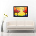 Ver imagem 2 de Quadro Decorativo Abstrato Linhas Arte Modernas Recepção Escritórios Consultórios Salas Com Moldura