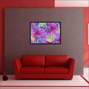 Ver imagem 4 de Quadro Decorativo Abstrato Linhas Arte Modernas Recepção Escritórios Consultórios Salas Com Moldura
