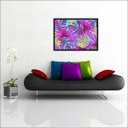 Ver imagem 1 de Quadro Decorativo Abstrato Linhas Arte Modernas Recepção Escritórios Consultórios Salas Com Moldura