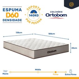 Colchão de Espuma D60 Double Face Force Dream Ortobom Casal 138cm - 3