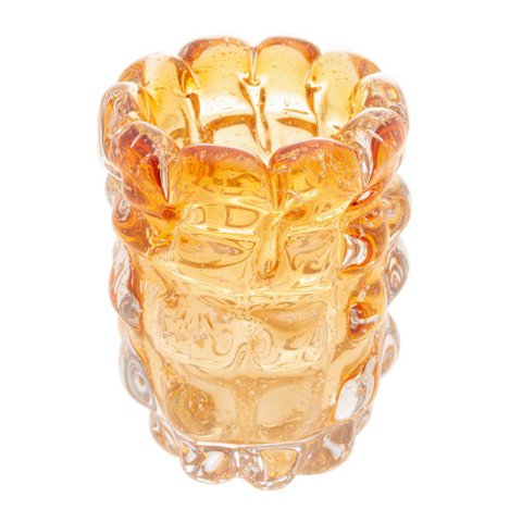 Vaso Lyor Italy de Vidro Âmbar 12cm x 17cm