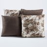 Kit Capas de Almofadas Decorativas Floral Tabaco/Palha 04 Peças - 2