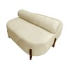 Poltrona Sofá Ilha Pequeno Lojas Orgânico Dois Lados Bouclé Bege - 3