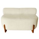 Ver imagem 2 de Poltrona Sofá Ilha Pequeno Lojas Orgânico Dois Lados Bouclé Bege