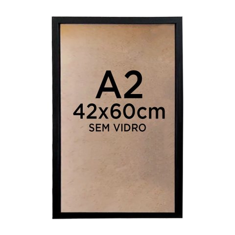 Moldura Quadro Caixa 3cm A2 42x60cm Foto Poster Ilustração - Várias Cores Tacolado Moldura Caixa 3cm