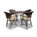 Ver imagem 1 de Conjunto de Mesa Fibra Sintética Amsterdã - 4 Poltronas + 1 Mesa - Tecido Duna Deserto