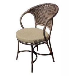 Conjunto de Mesa Fibra Sintética Amsterdã - 4 Poltronas + 1 Mesa - Tecido Duna Deserto - 2