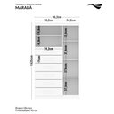 Ver imagem 2 de Cômoda Multiuso 1 Porta com Espelho 6 Gavetas Maraba 1.6 Branco Santos Andirá