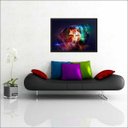Ver imagem 4 de Quadro Decorativo Abstrato Animais Lobo Salas Decorações Interiores Com Moldura