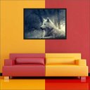 Ver imagem 4 de Quadro Decorativo Animais Lobo Branco Salas Decorações Interiores Com Moldura