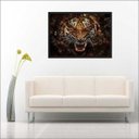 Ver imagem 1 de Quadro Decorativo Tigre Animais Abstrato Salas Decorações Interiores Com Moldura