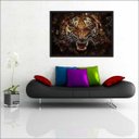Ver imagem 3 de Quadro Decorativo Tigre Animais Abstrato Salas Decorações Interiores Com Moldura