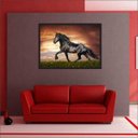 Ver imagem 4 de Quadro Decorativo Animais Cavalos Salas Decorações Interiores Com Moldura