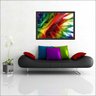Quadro Decorativo Abstrato Linhas Arte Modernas Salas Decorações Recepção Interiores Com Moldura - 1